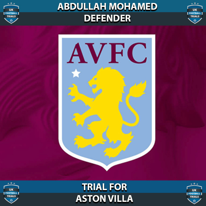 Abdullah Mohamed - Aged 15 - Trial for Aston Villa
