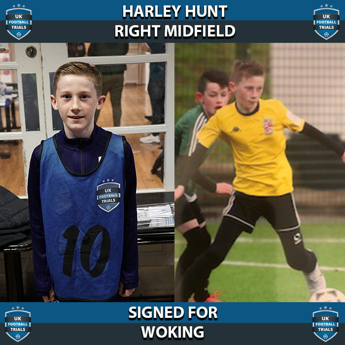 Harley Hunt - Aged 11 - Right Midfield - SIGNED For Woking