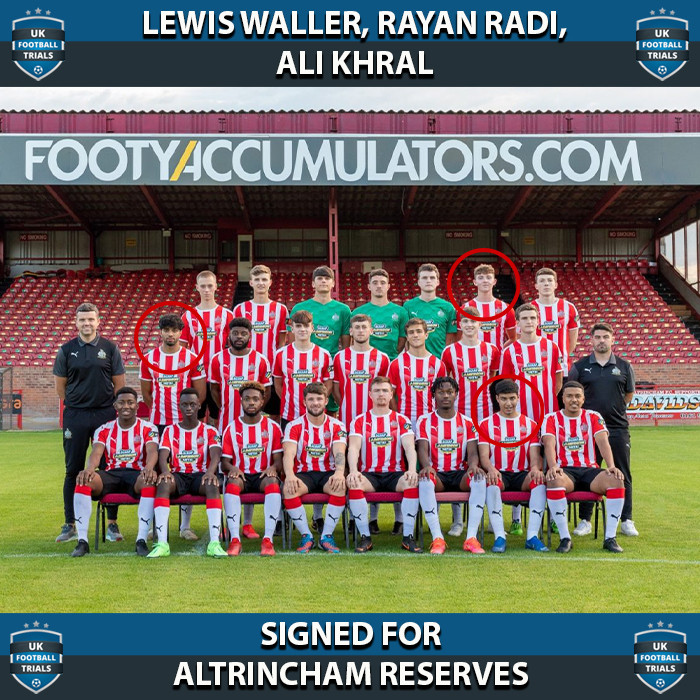 Three Players Sign For Altrincham Reserves