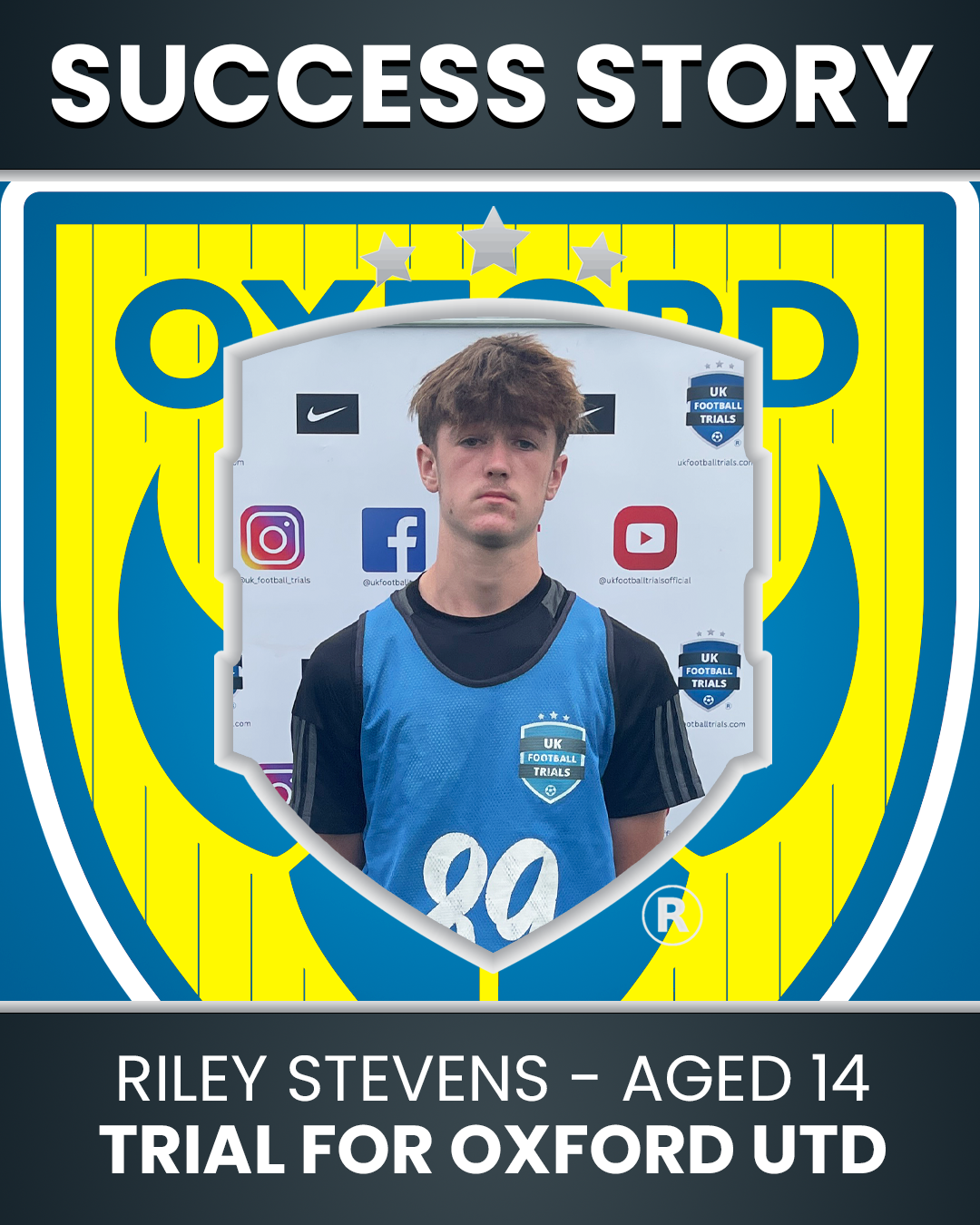 Riley Stevens – 14 Years Old – Scouted by Oxford United, AFC Wimbledon, Brentford, Bromley & Norwich