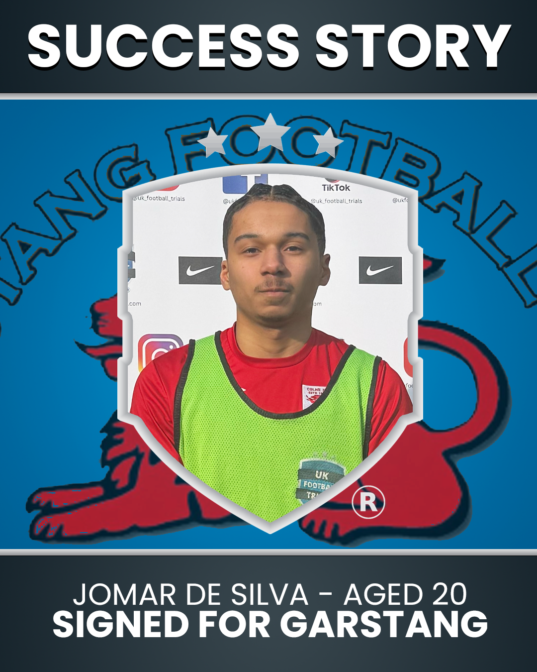 Jomar Da Silva – 20 Years Old – Signed for Garstang