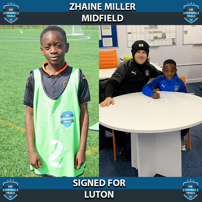 Zhaine Miller - Aged 11 - SIGNED for Luton Town