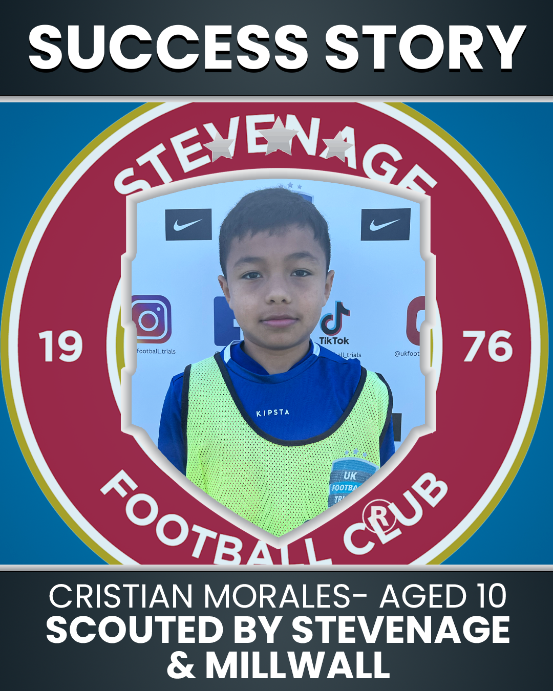 Cristian Beltrán Morales (Age 10) – Colombian Talent Scouted by Stevenage and Millwall FC