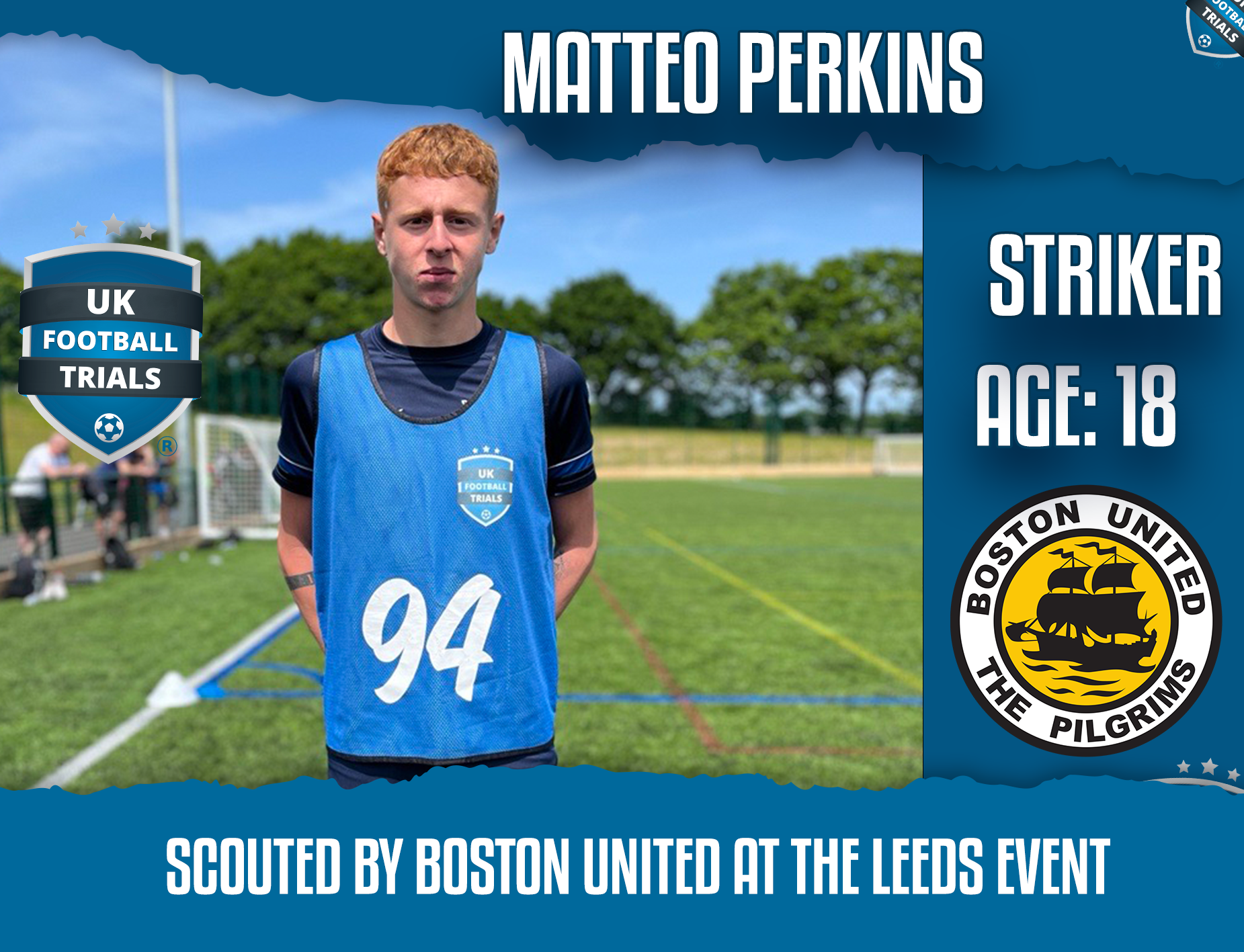 Matteo Perkins - Age 18 - Scouted by Boston United