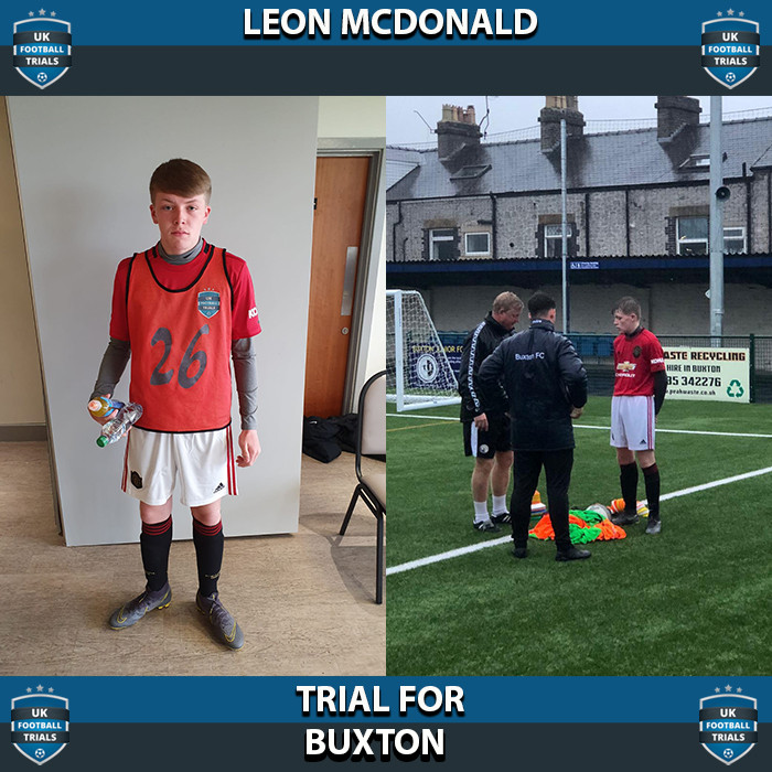Leon McDonald - Aged 15 - Trial for Buxton