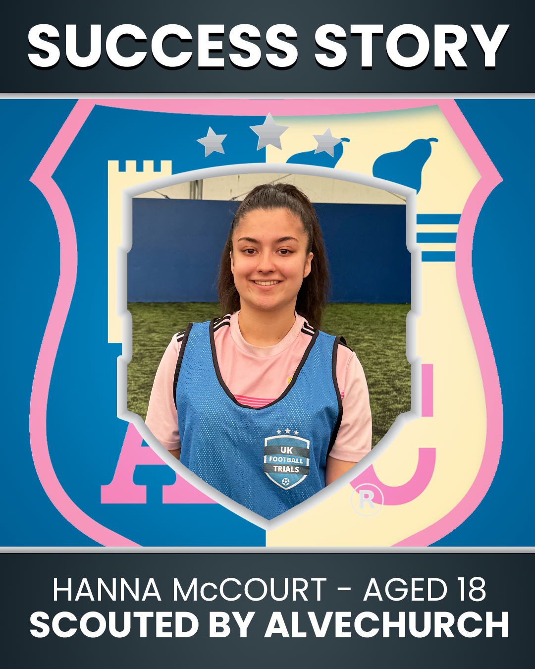 Hana McCourt – 18 Years Old – Striker scouted by Alvechurch F.C.