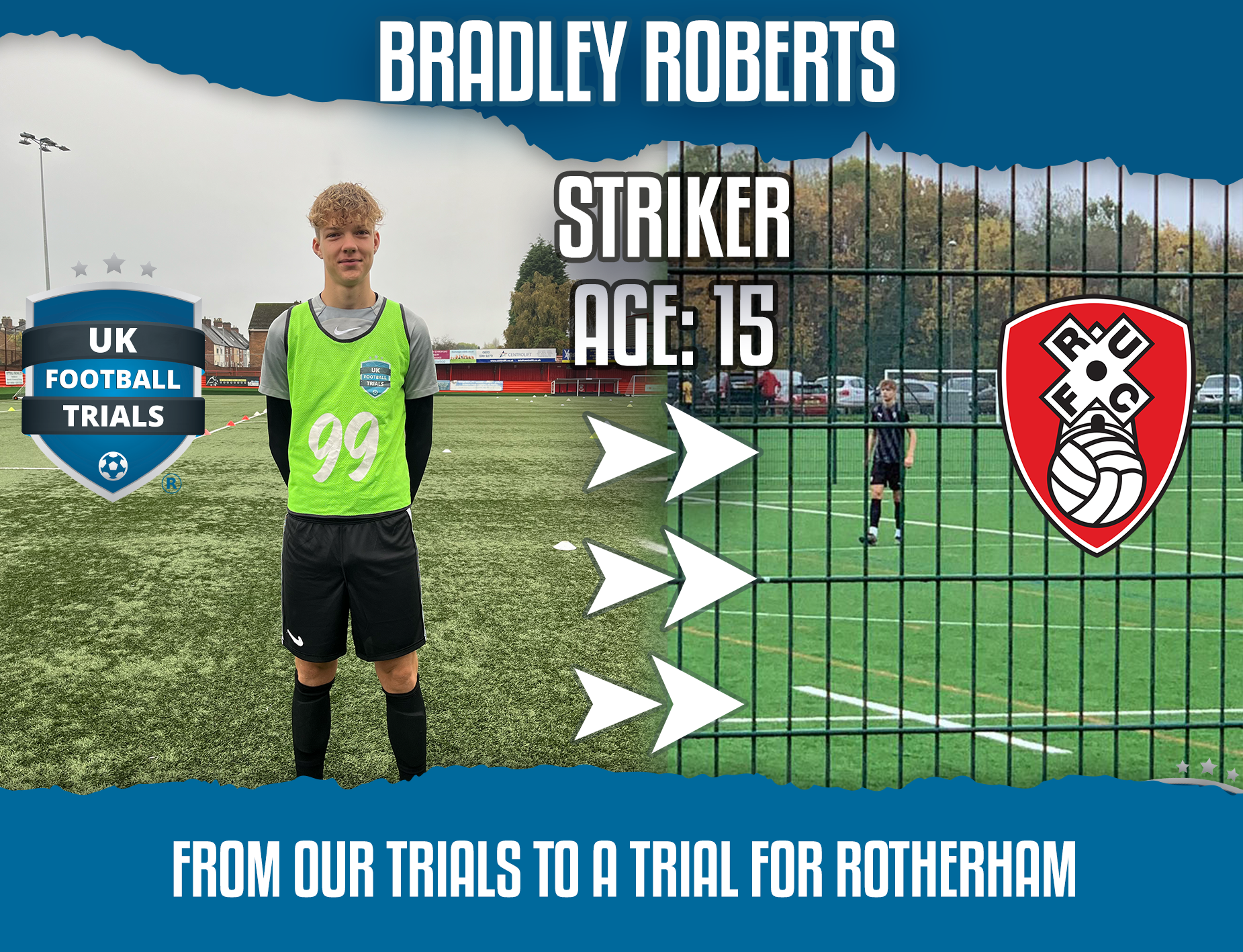Bradley Roberts - 15 - Trial for Rotherham United