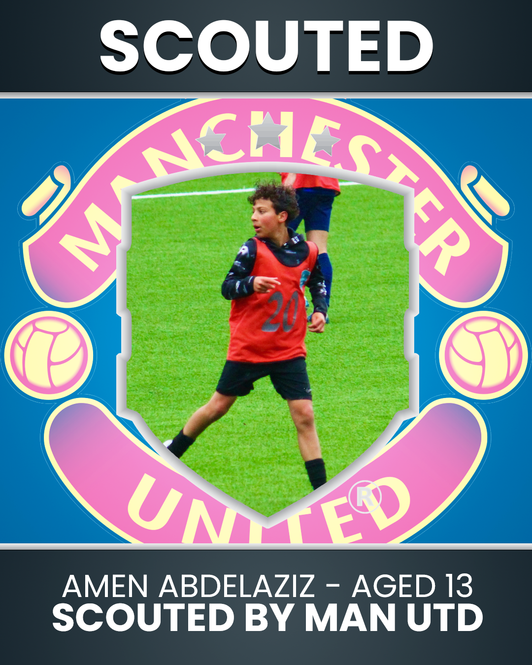 Amen Abdelaziz (Age 13) – Striker Scouted by Manchester United and Morecambe at UK Football Trials