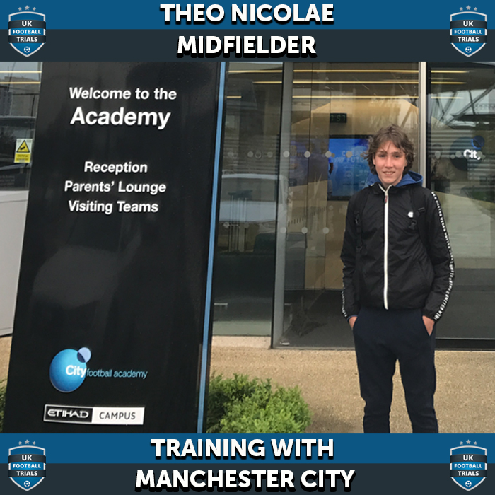 Theo Nicolae - Aged 13 - Training with Manchester City
