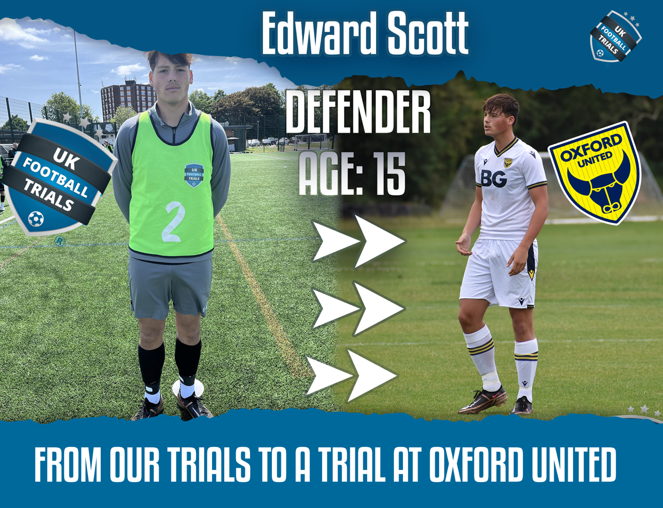 Edward Scott - Age 15 - Trial at Oxford United