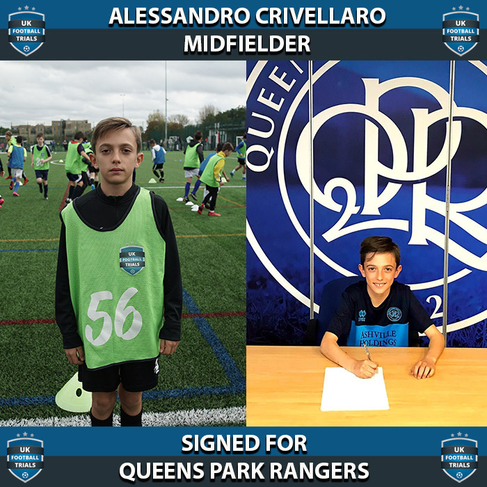 Alessandro Crivellaro - Aged 11 - SIGNED For Queens Park Rangers