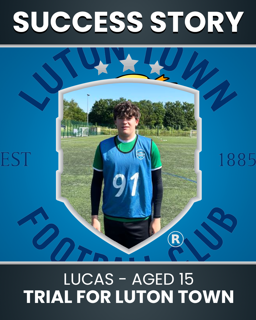 Lucas – 15 Years Old – Goalkeeper | Currently on Trial at Luton Town FC