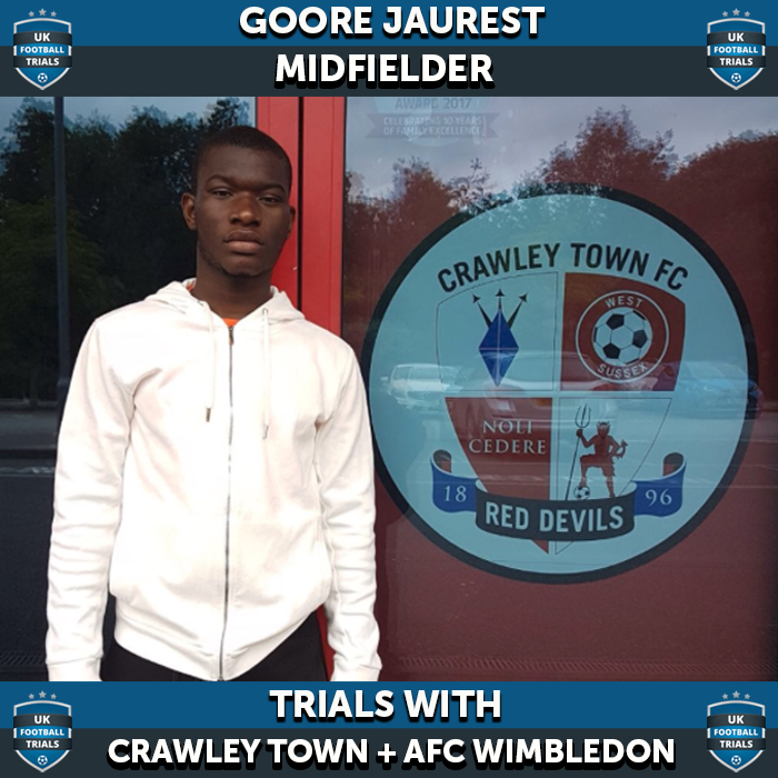 Goore Jaurest - Aged 16 - Trials with AFC Wimbledon & Crawley Town