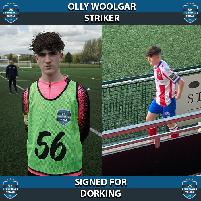 Olly Woolgar - Aged 16 - Signed For Dorking