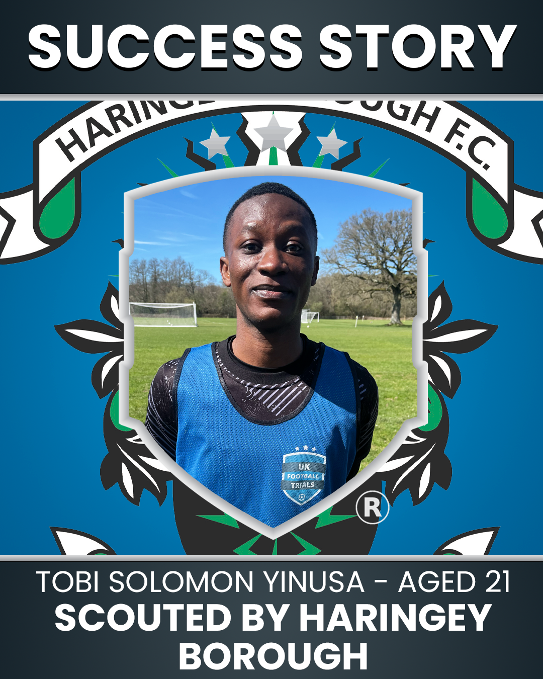 Tobi Solomon Yinusa – 21 Years Old – Right Midfielder/Right Back | Invited to Trial with Haringey Borough FC