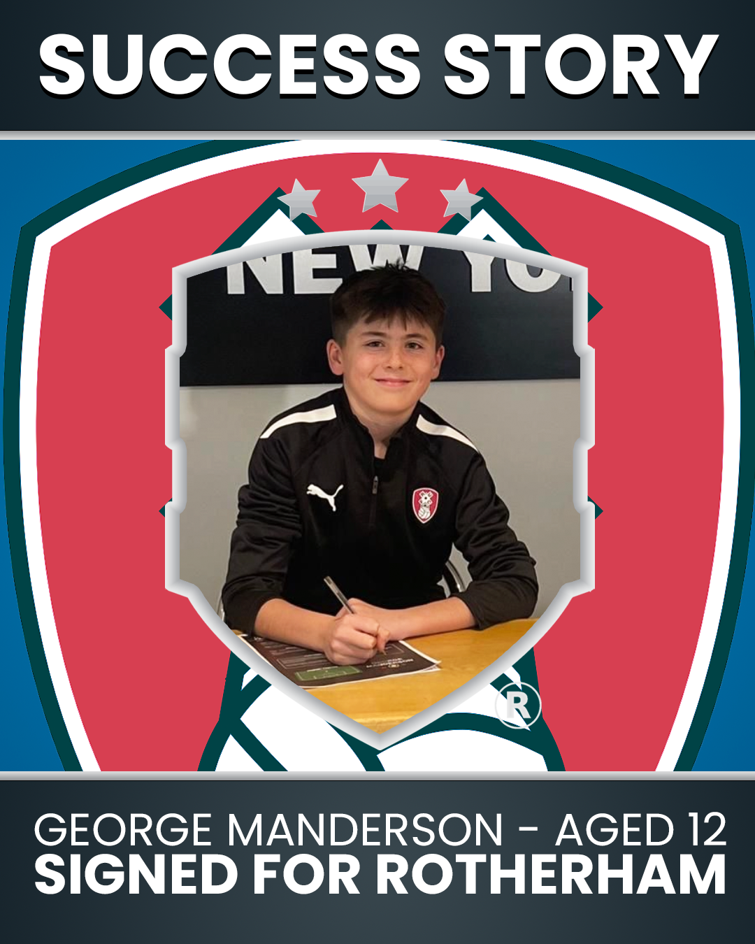 George Manderson 12 Year Old Signed for Rotherham