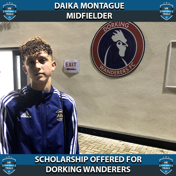 Daika Montague - Aged 16 - Scholarship Offered For Dorking Wanderers