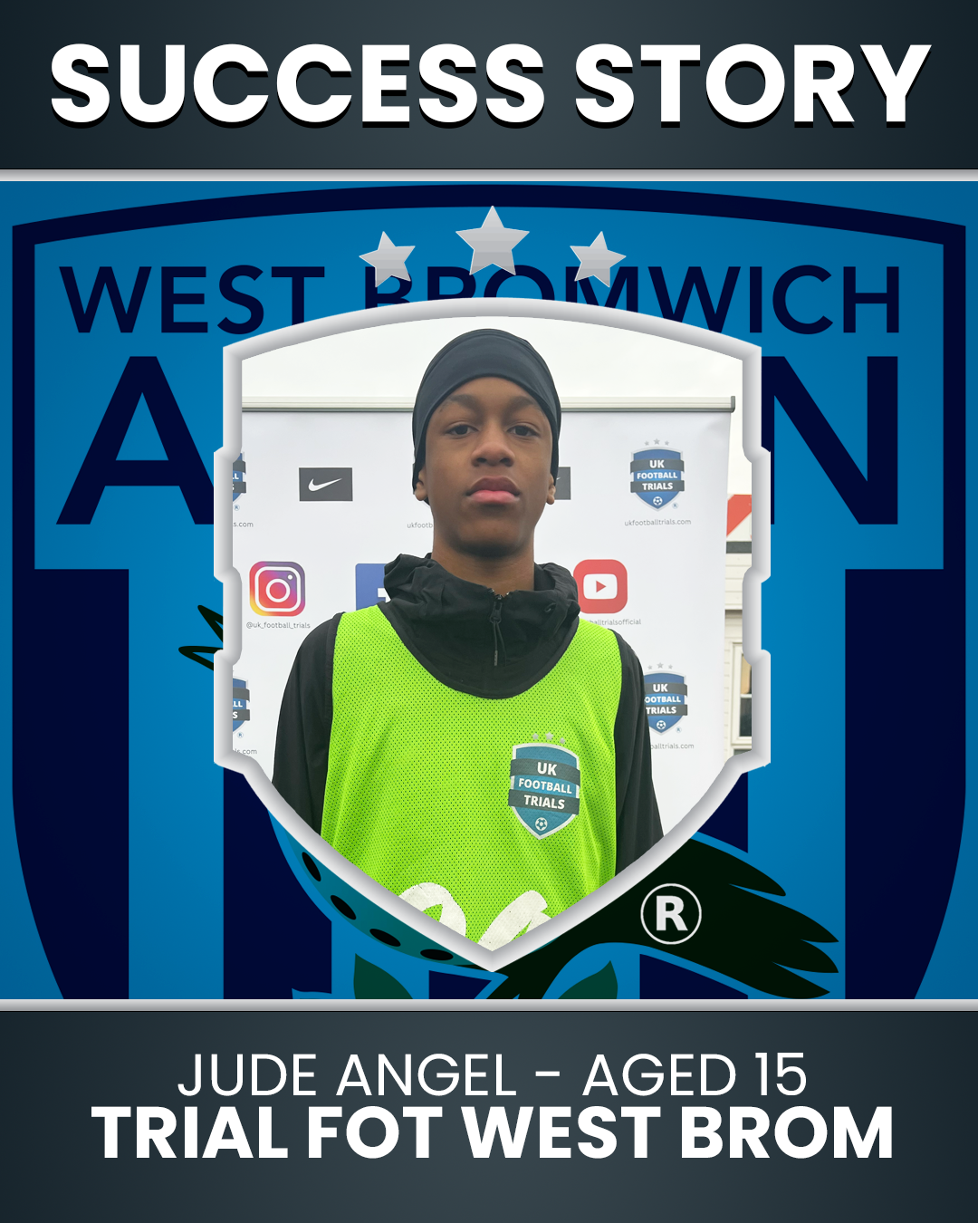 Jude Angel 15 Year Old Trial with West Brom