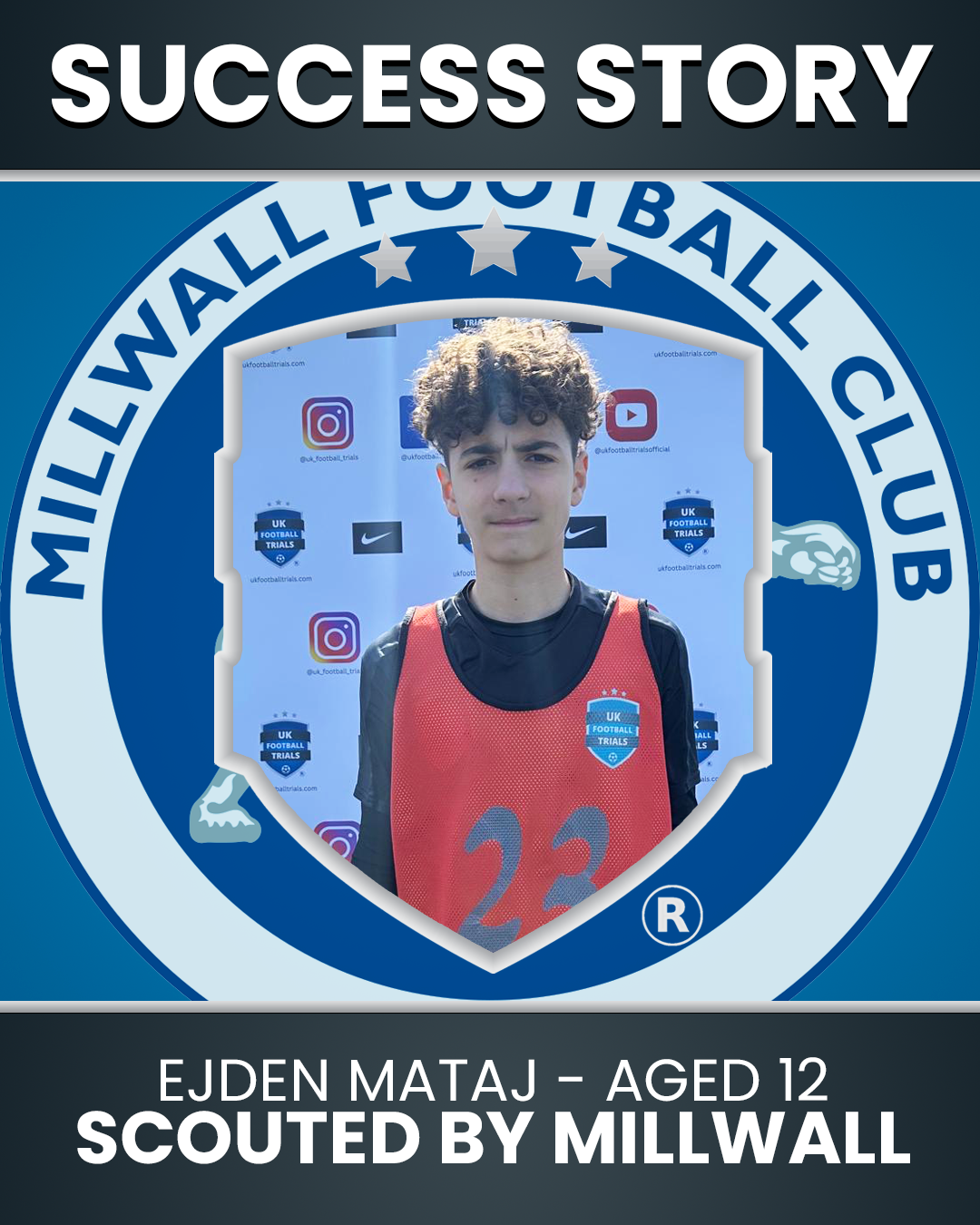 Ejden Mataj –13 Year Old Scouted by Millwall FC
