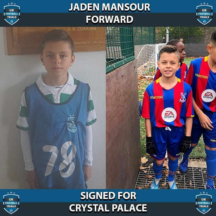 Jaden Mansour - Aged 12 - SIGNED For Crystal Palace
