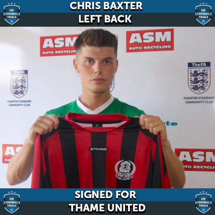 Chris Baxter - Aged 23 - SIGNED for Thame United & Aired on BBC 1