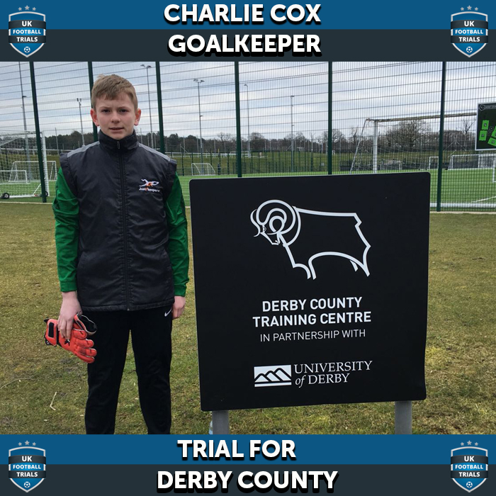 Charlie Cox - Aged 12 - Trial for Derby County