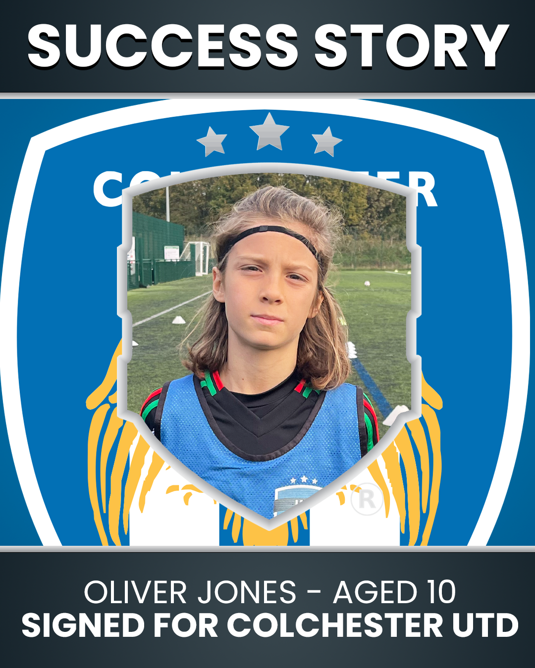 Oliver Jones – 10 Years Old – Signed for Colchester United