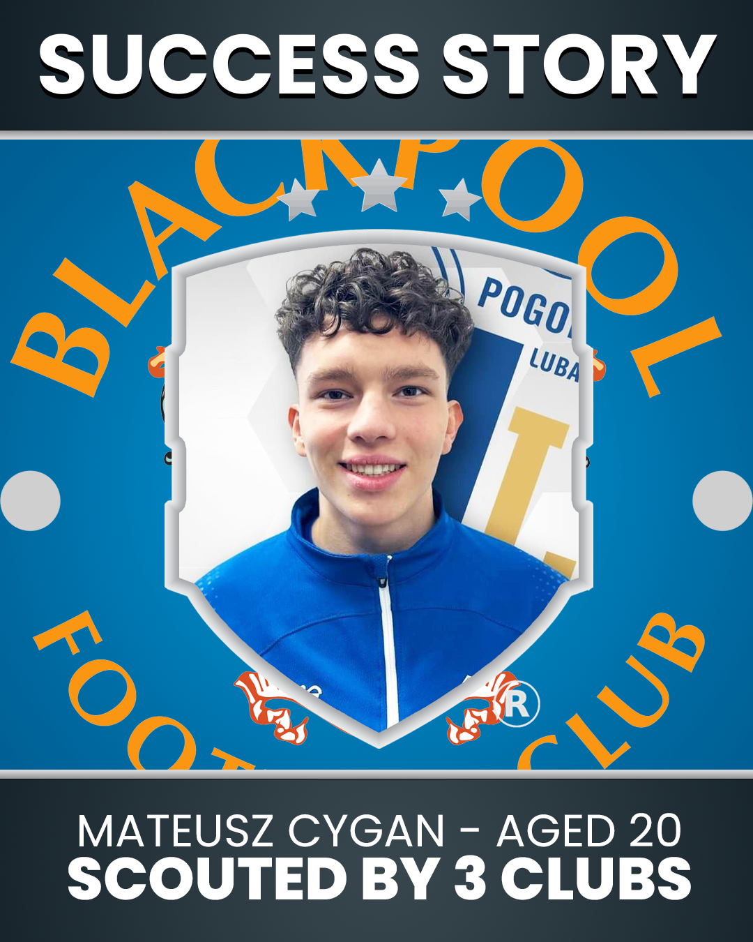 Mateusz Cygan 20 Years old - Scouted by Blackpool, Ramsbottom United and Atherton