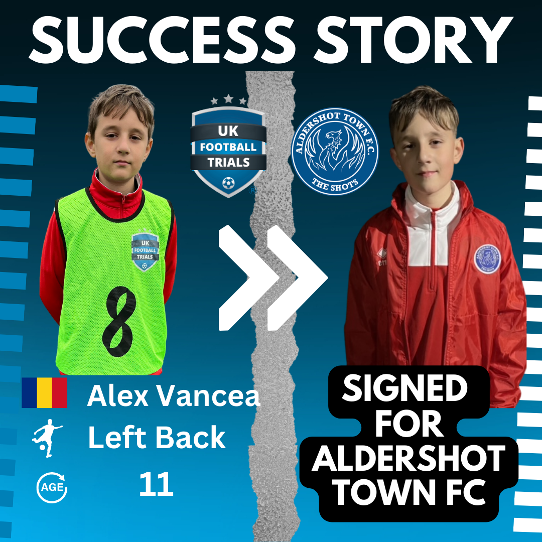 Alex Vancea - AGED 11 - SIGNED for Aldershot Town FC