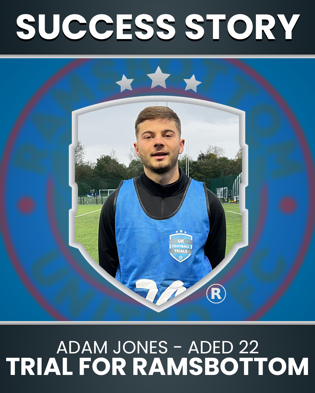 Adam Jones 22-Year-Old: Ramsbottom: Left Wing/Left Back