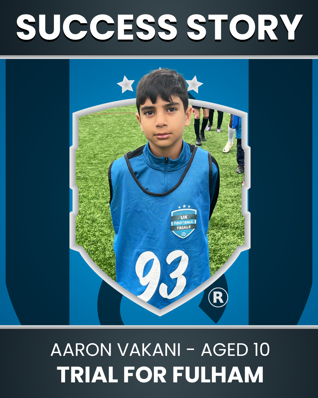 Aaron Vakani - 10 years old - Centre Midfielder's Trial at Fulham