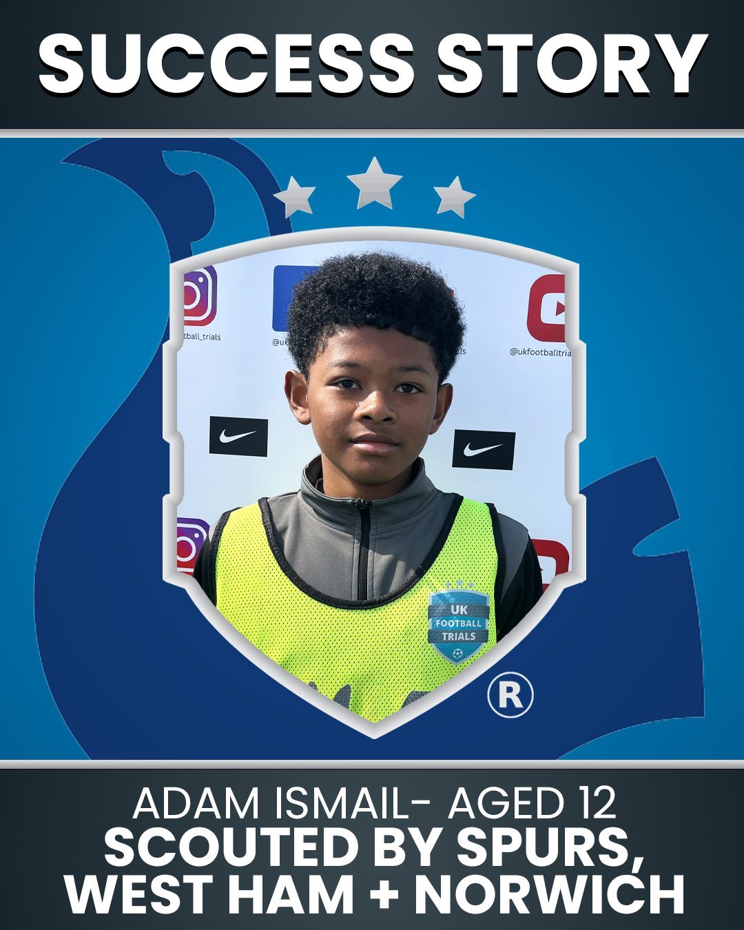 Adam Ismail (Age 12) – Central Attacking Midfielder Scouted by Tottenham, West Ham & Norwich