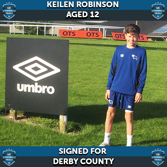 Keilen Robinson - Aged 12 - SIGNED for Derby County