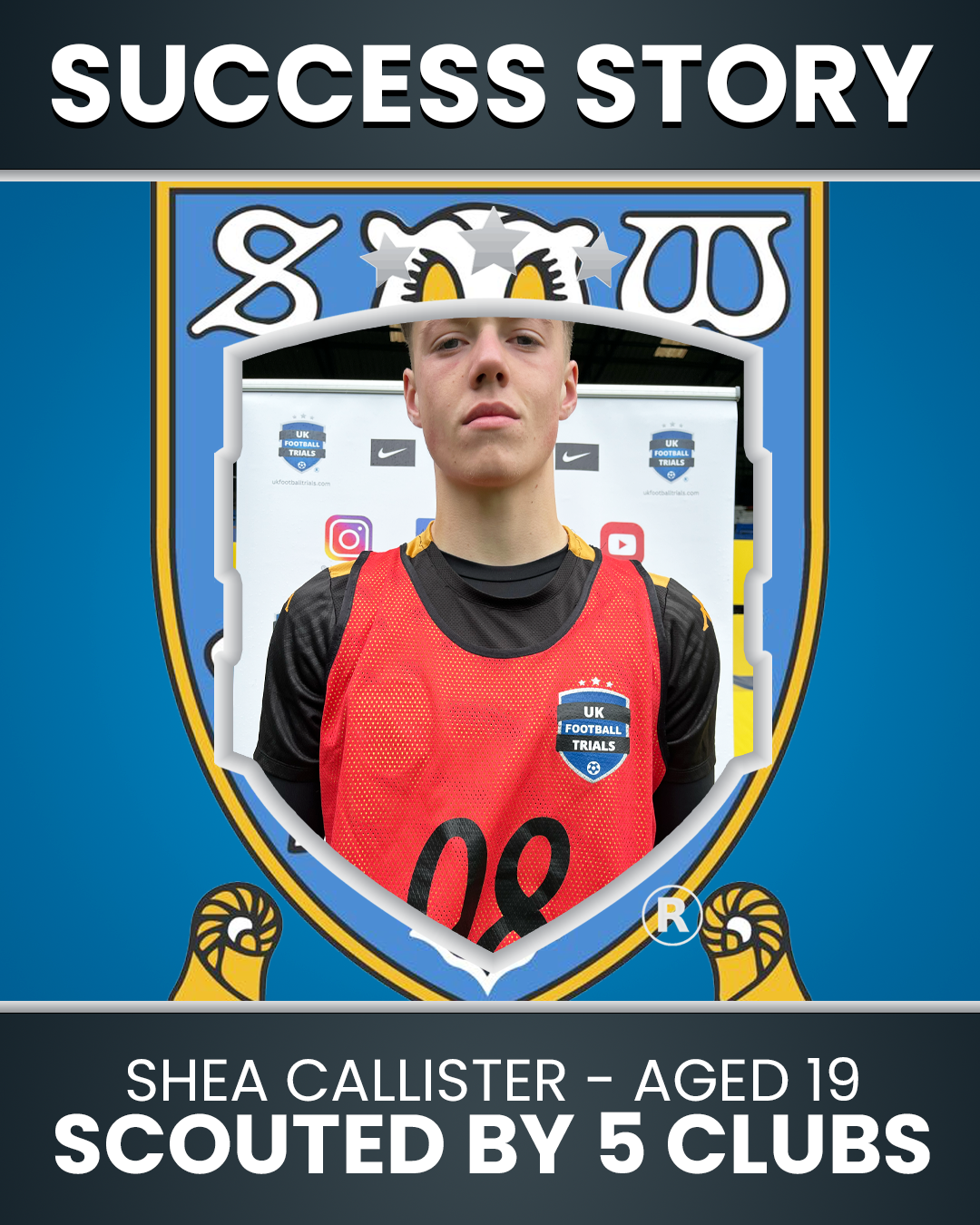 Shea Callister – 19 Years Old Scouted by 5 Clubs