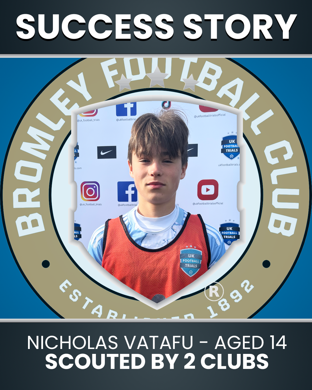 Nicholas Vatafu (Age 14) – Scouted by Potters Bar Town and Bromley