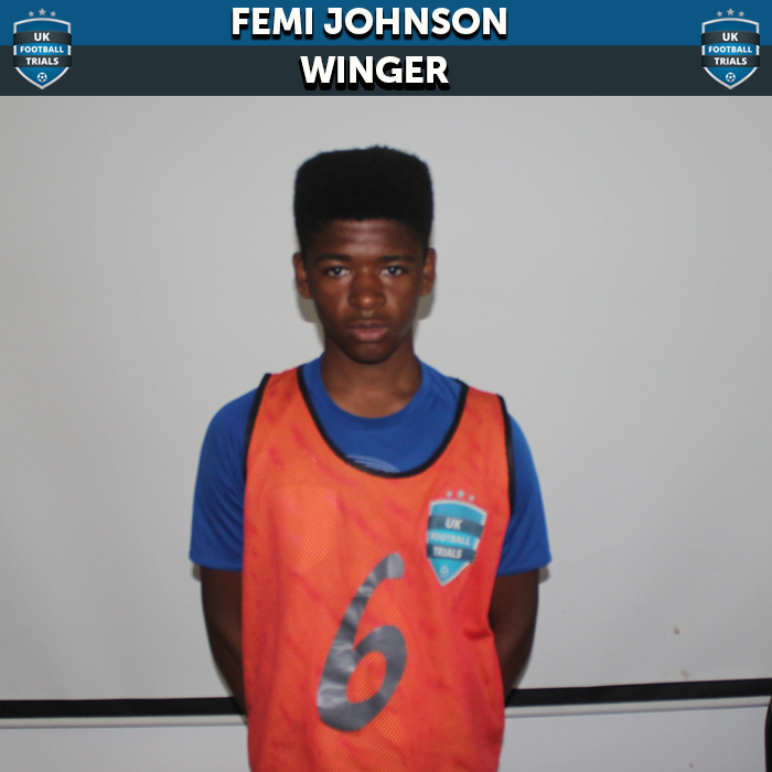 Femi Johnson - Aged 14 - Trial with Blackpool 