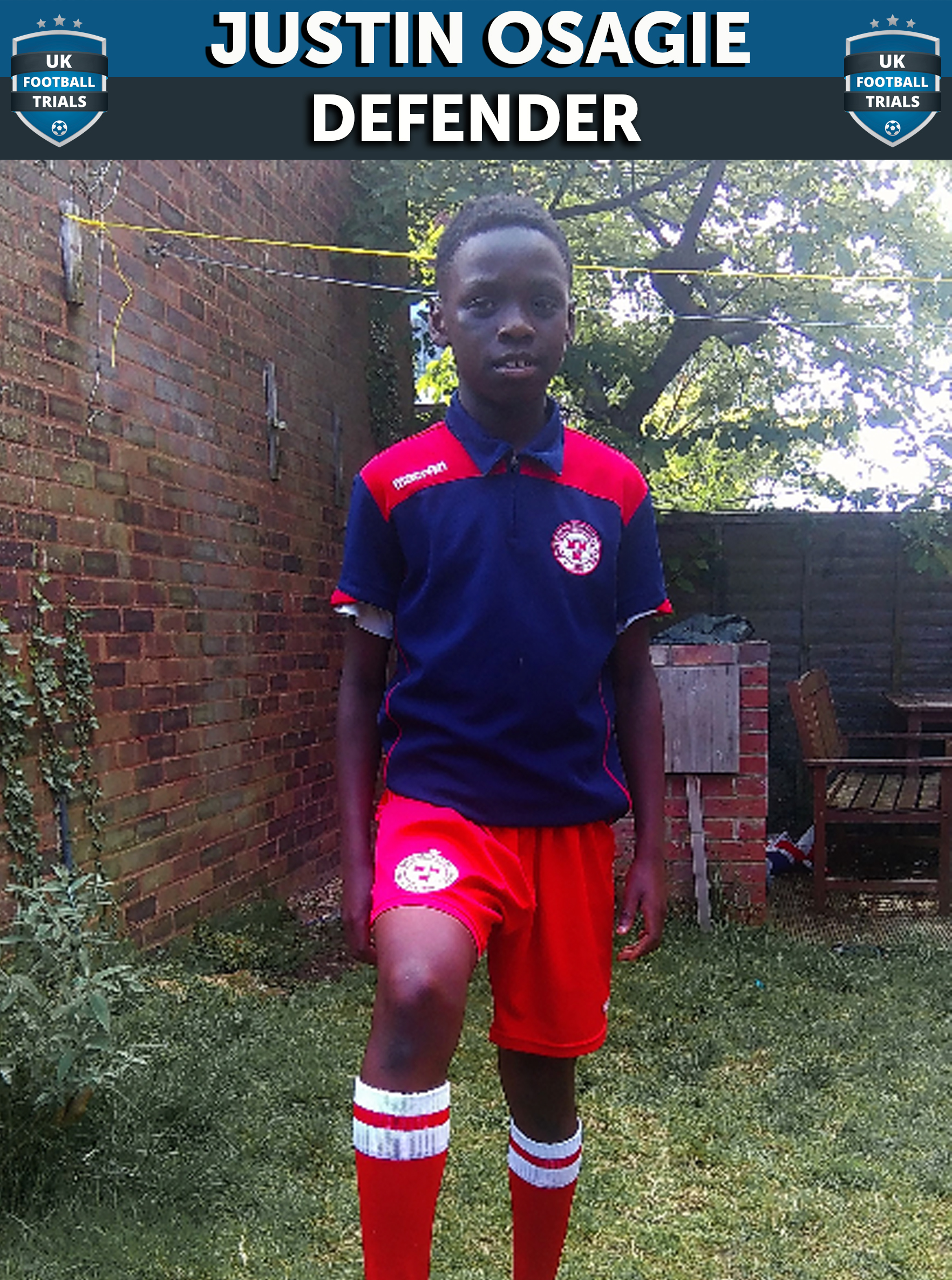 Justin Osagie - Aged 10 - Set for Pre-Season with Crystal Palace 