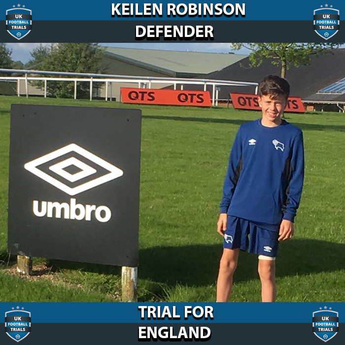 Keilen Robinson - Aged 13 - Trial for England