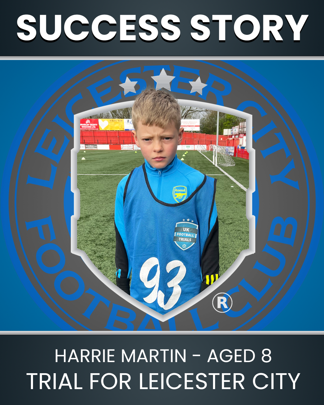 Harrie Martin - Aged 8 - Scouted by Leicester City