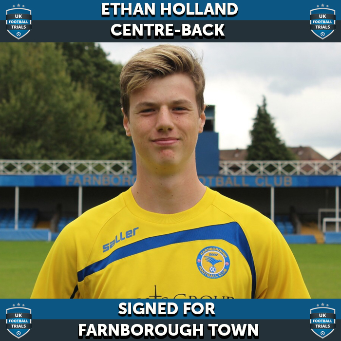 Ethan Holland - Aged 16 - Signed for Farnborough Town & Call Up for First Team