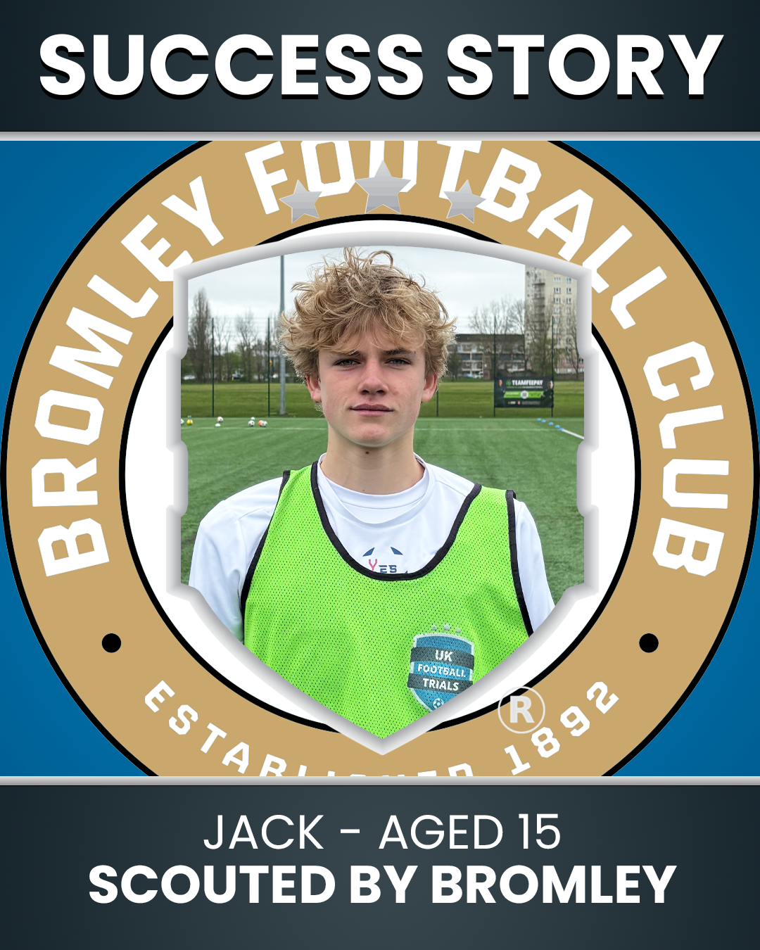 Jack – 15 Years Old – Winger | Training with Bromley FC Academy