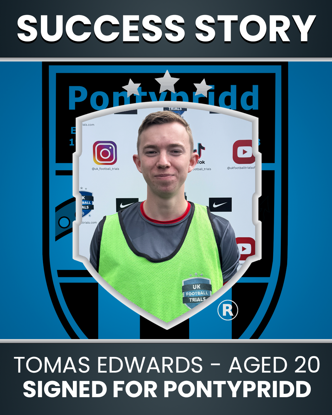 Tomas Edwards – 20 Years Old – Scouted by Pontypridd United