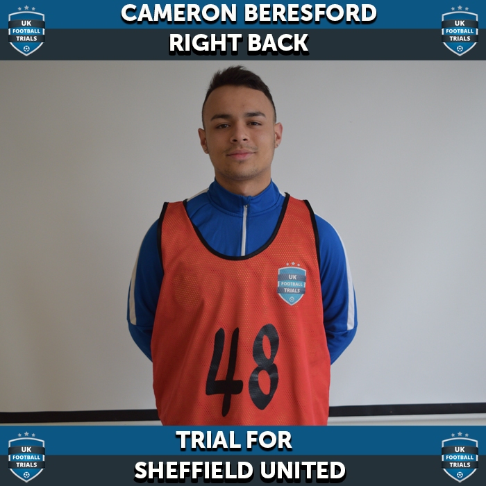Cameron Beresford - Aged 14 - Trial for Sheffield United u16's