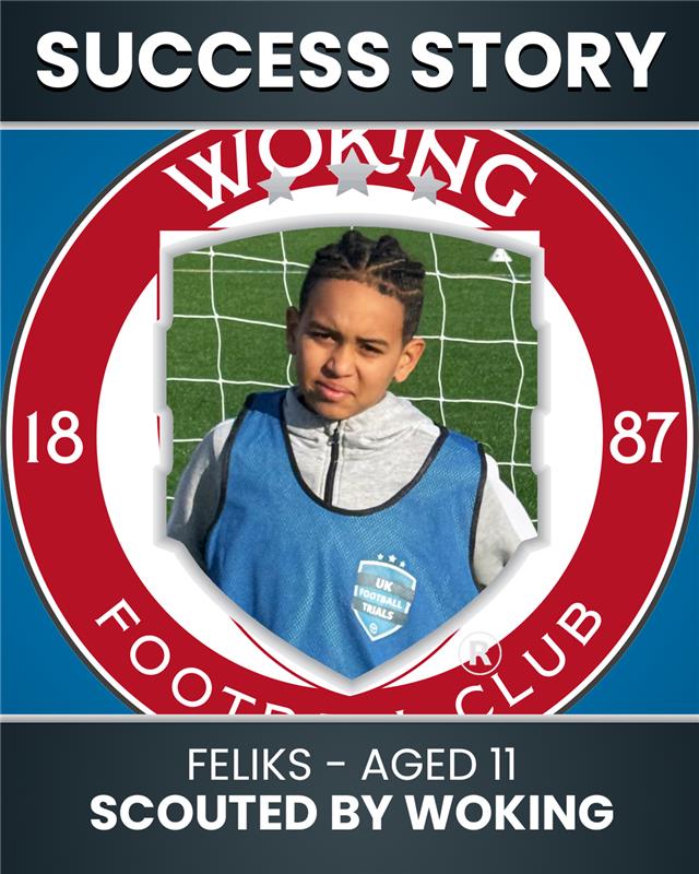 Feliks – 11 Years Old – Winger | Scouted by Woking FC