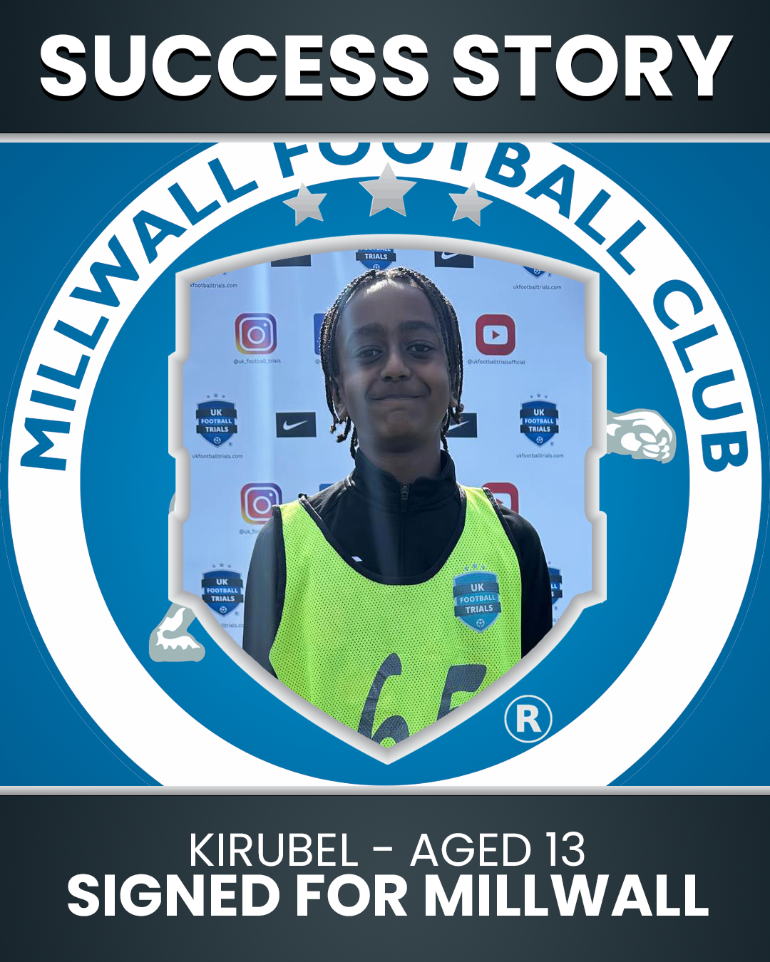 Kirubel (Age 12) – Signed by Millwall F.C. After Being Scouted by Four Professional Clubs