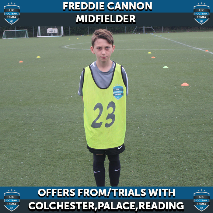 Freddie Cannon - aged 11 - Offers and Trials at Colchester United, Reading & Crystal Palace