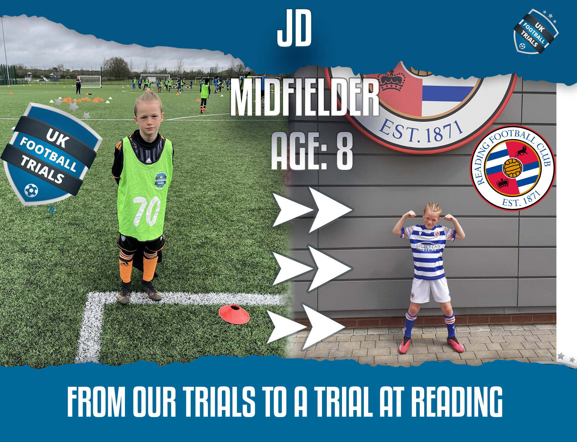 JD - Aged 8 - Trial at Reading FC