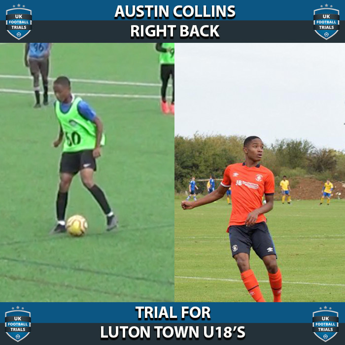 Austin Collins - Aged 16 - Trial For Luton Town U18's